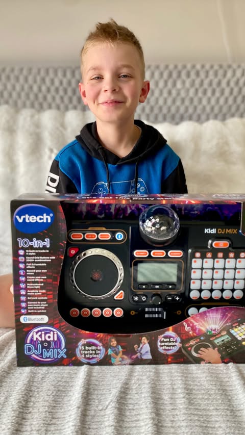 Instagram post by @mytassiedevils for VTech USA. Caption reads: Music and @vtech_toys_anz are two of our favourite....