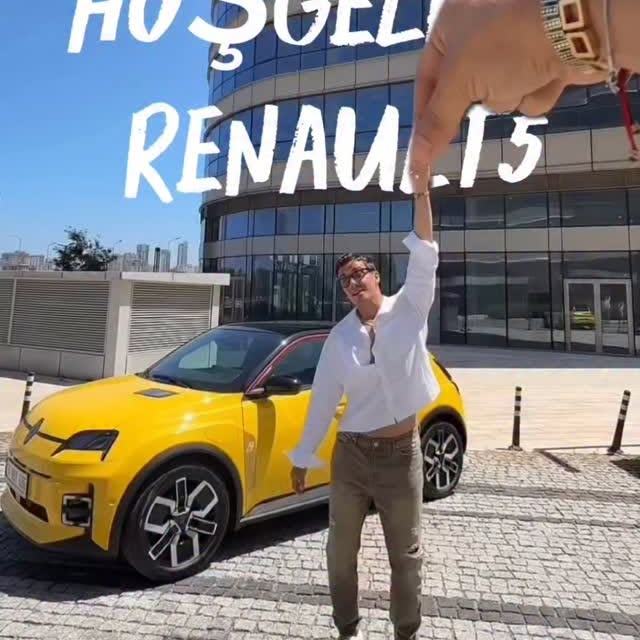 Instagram post by @cemalcancanseven for Renault. Caption reads: Onun adı R5, tarzı tam bir ikon…💛
Doğru duydun!....