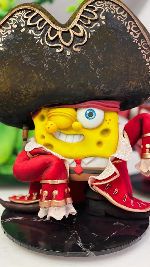 Instagram post by @zoesfancycakes for Paramount Pictures. Caption reads: #Ad The search for SquarePants is over 😉 Have you....