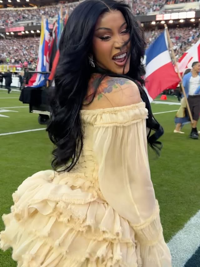 Instagram post by @iamcardib for Airbnb. Caption reads: [...] Then we took that energy back to the Airbnb....