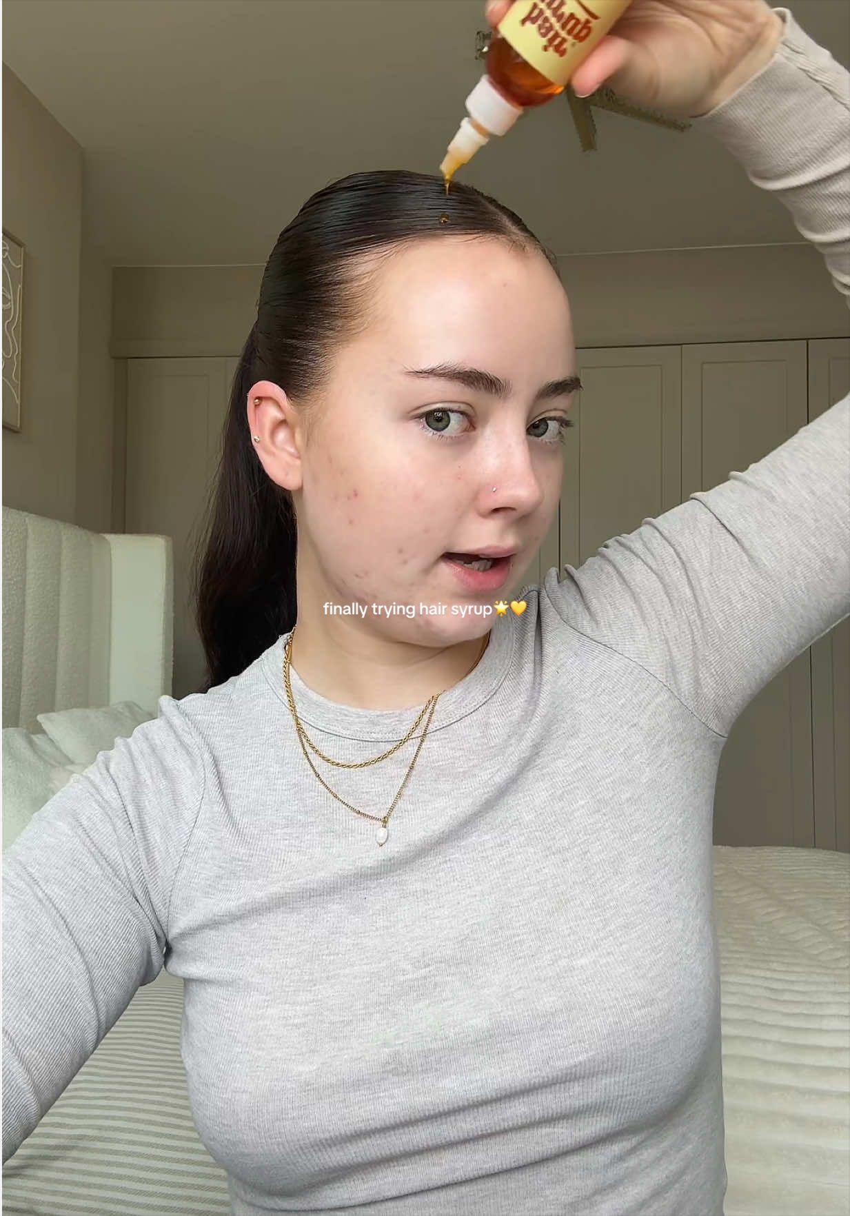 TikTok post by @jessmercerx for Hair Syrup. Caption reads: so excited for my hair journey 💛🌟✨ @hairsyrup....