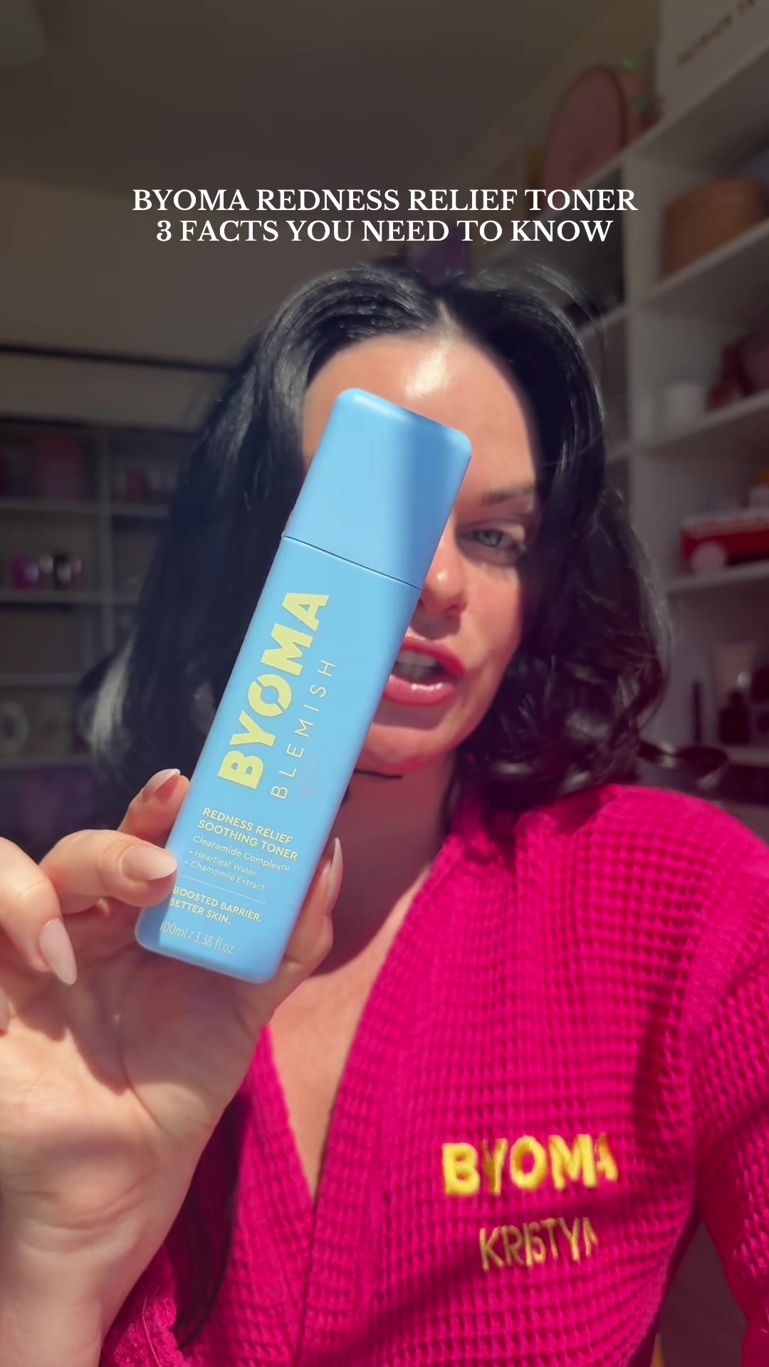 TikTok post by @kristynhoffman96 for BYOMA. Caption reads: [...] the latest & greatest from @byoma 🩵💛✨ grab....