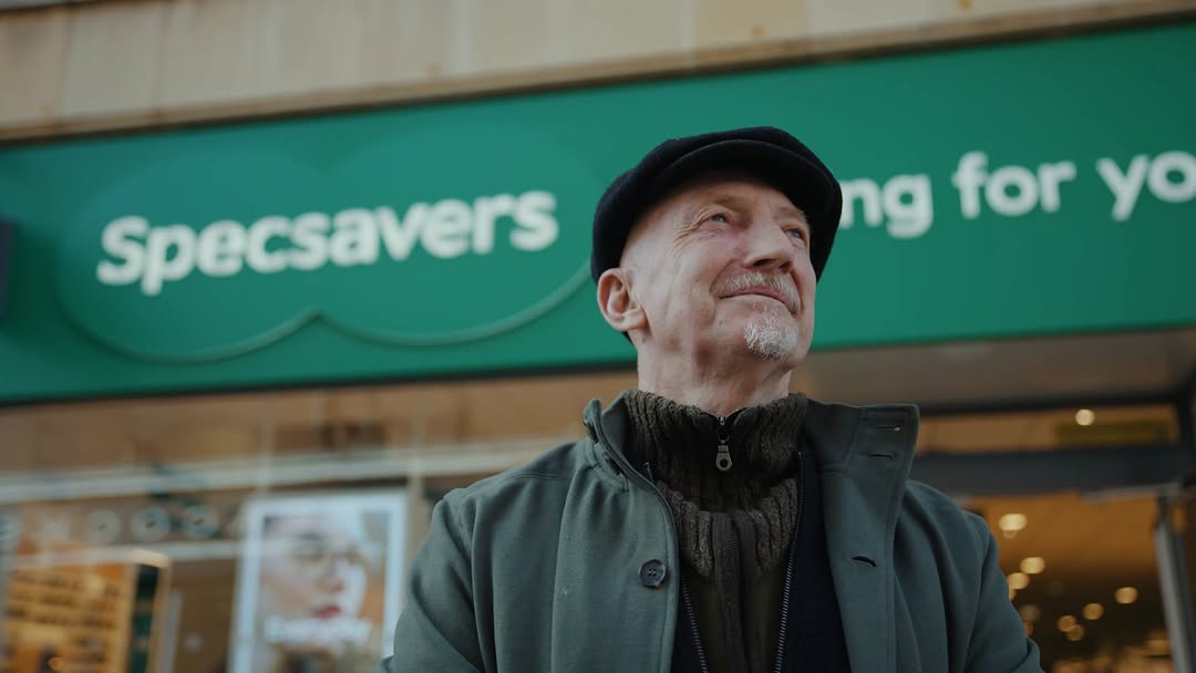 Instagram post by @ian_holloway_official for Specsavers. Caption reads: "Strong enough to listen. Brave enough to act." ❤️....