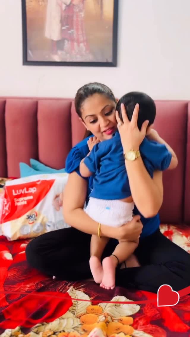 Instagram post by @shivani_malik_arora1502 for LuvLap. Caption reads: 👶✨ LuvLap Supreme Diaper Pants – Because your....