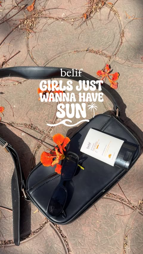 Instagram post by @anjalicoladaa for belif USA. Caption reads: Hot weather, sweaty days and makeup that actually....