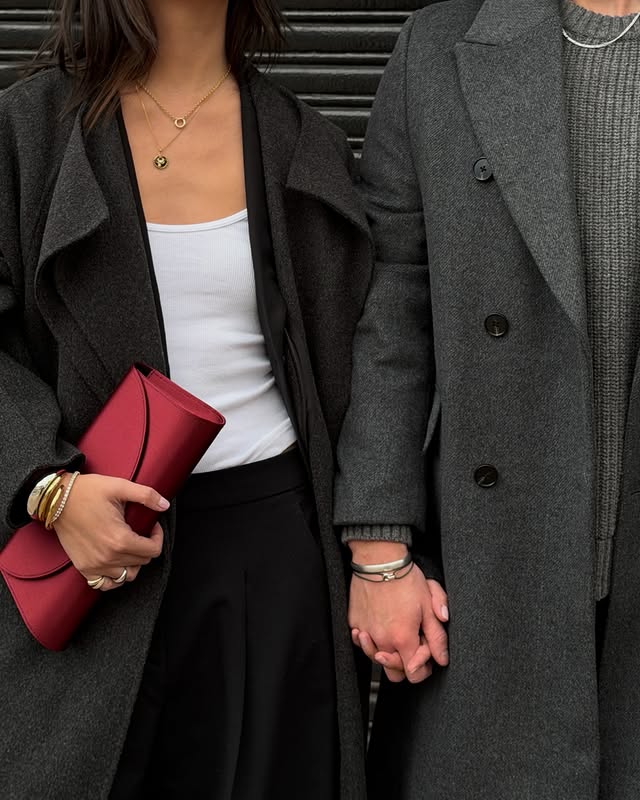 Instagram post by @mimixn for Mejuri. Caption reads: Layering our clothes and @mejuri pieces this....