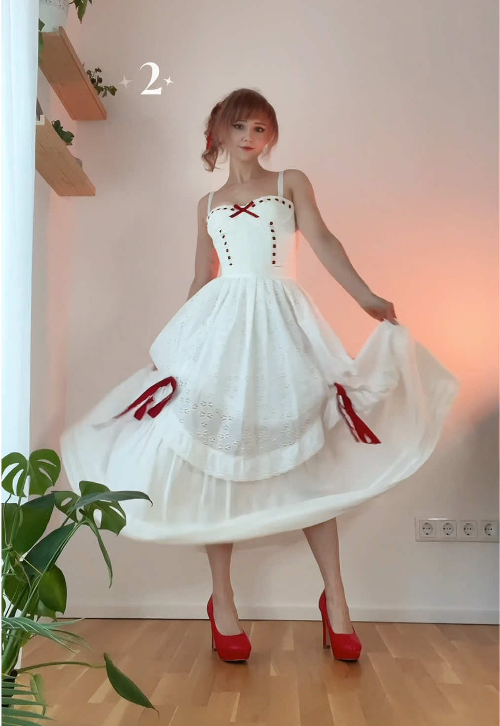 TikTok post by @kaddicosplay for LaceMade. Caption reads: Werbung/Ad | Got some dresses from @LaceMade 👀💕....