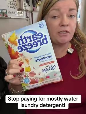 TikTok post by @wendit74 for Earth Breeze. Caption reads: [...] Stains & Odors - Gentle on Skin @Earth....