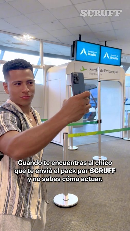 Instagram post by @javierenredes for SCRUFF. Caption reads: #SoloEnScruff ❤️‍🔥

🎥 @javierenredes.