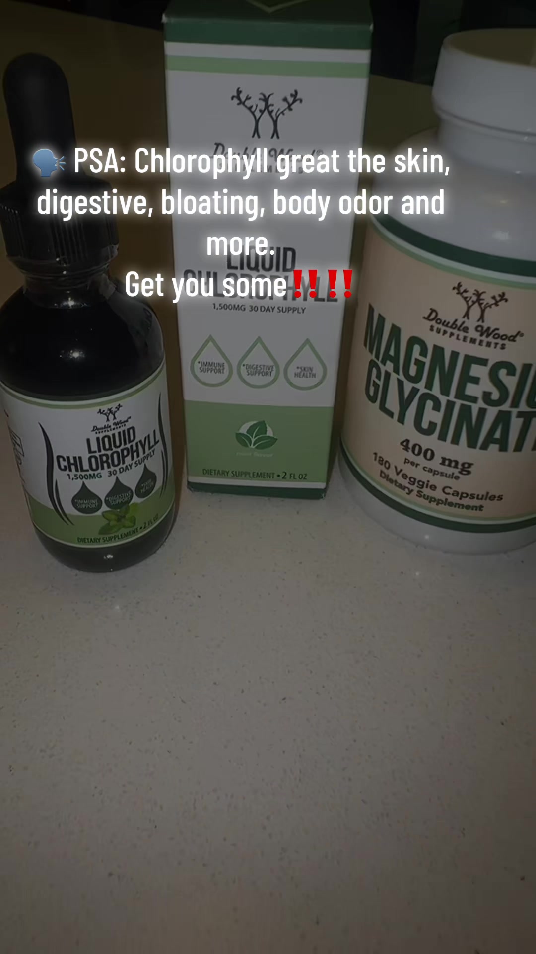 TikTok post by @diamondsofglamour for Double Wood Supplements. Caption reads: @Double Wood Supplements thank you for this....