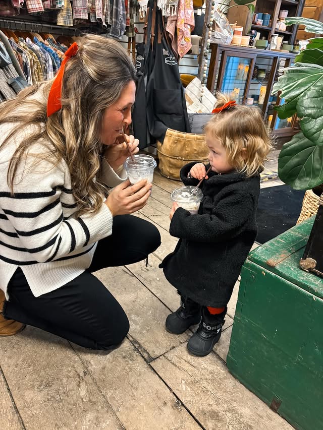 Instagram post by @hopeejayy for PinkBlush Maternity. Caption reads: [...] up our Christmas shopping in....