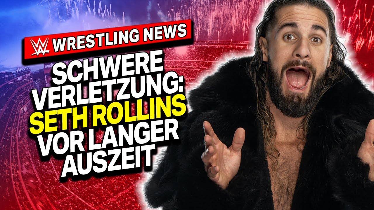 YouTube post by @MartinGuerrero for Smilodox. Caption reads: Seth Rollins out injured for up to ONE YEAR! | WWE....