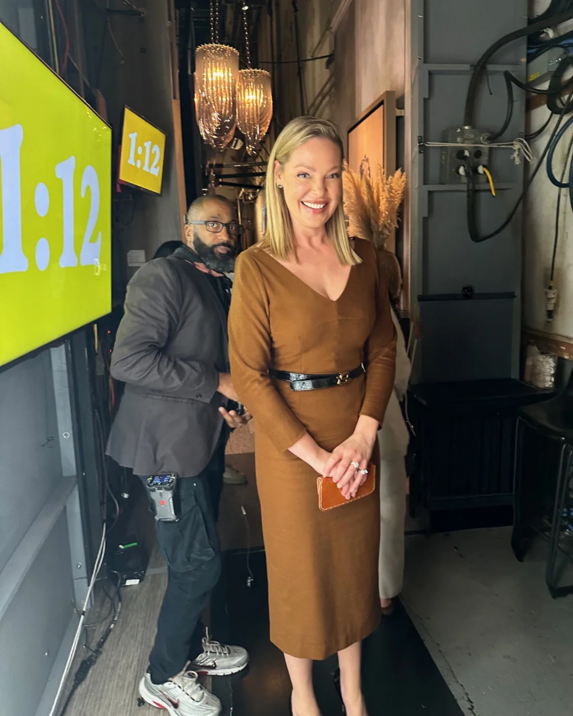 Instagram post by @katherineheigl for Poise. Caption reads: Tune-in tomorrow as I’m partnering with the....