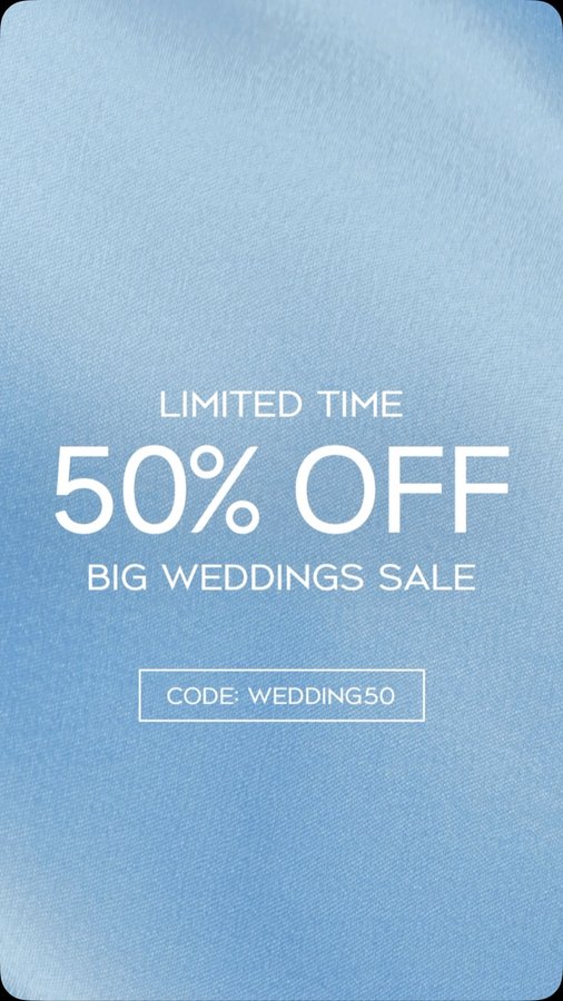 Instagram post by @mumuweddings for Show Me Your Mumu. Caption reads: You asked, we listened! 50% off bridesmaids sale....