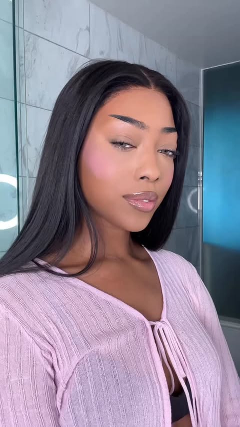 Instagram post by @danishacarter for Tower 28 Beauty. Caption reads: obsessed with the “malibu cooler” blush from....