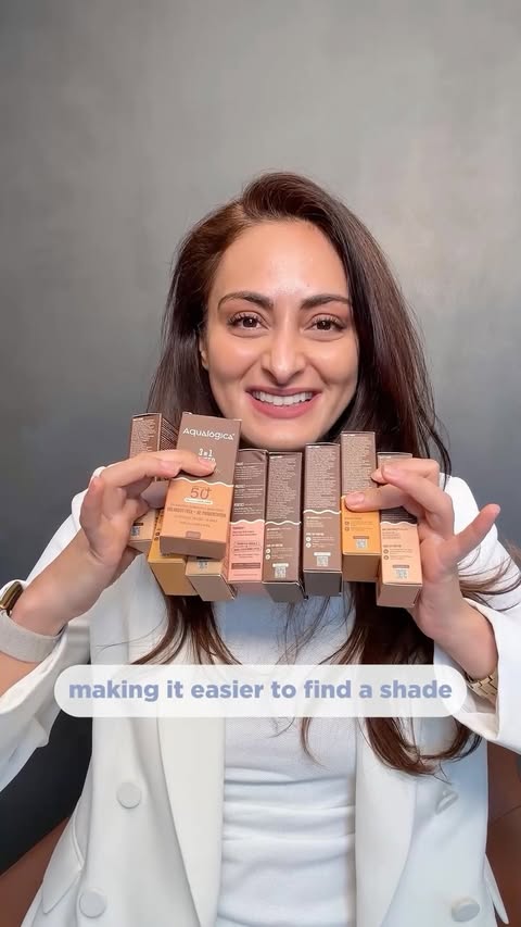Instagram post by @dr.aanchal.md for Aqualogica. Caption reads: [...] meant cakey anymore. You can try....