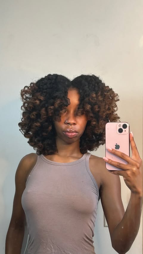 Instagram post by @bigfasia for Camille Rose. Caption reads: [...] blow dried hair. These products from....