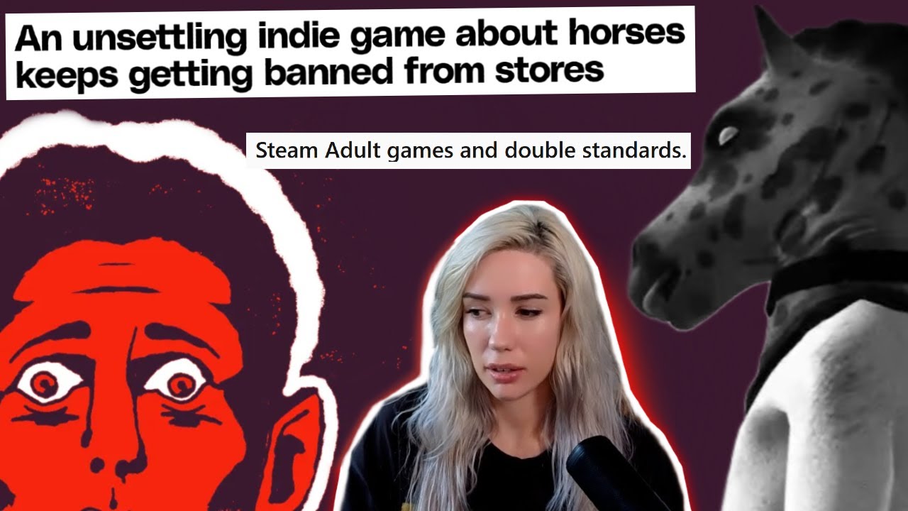 YouTube post by @charalanahzard for Humble Bundle. Caption reads: Steam Bans Anything Remotely Interesting.