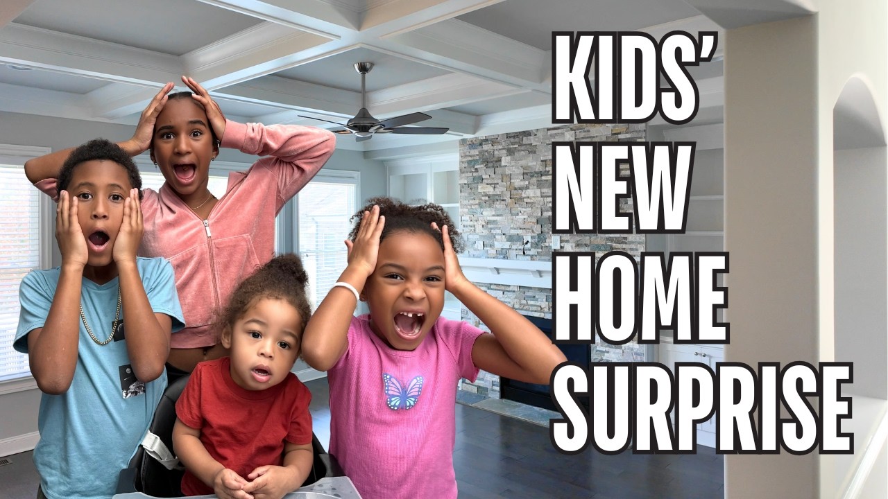 YouTube post by @latoyaforever for Poshmark. Caption reads: Surprising My Kids With Our NEW HOME!! (Blindfold....