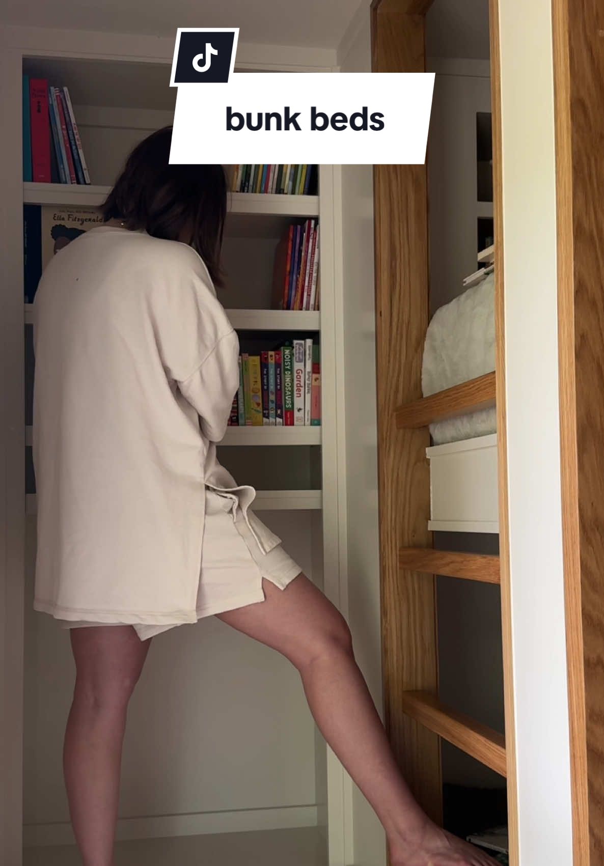 TikTok post by @jojohnsonoverby for Lull. Caption reads: [...] bunk beds 🥲😂 you can get 50% off any @Lull....