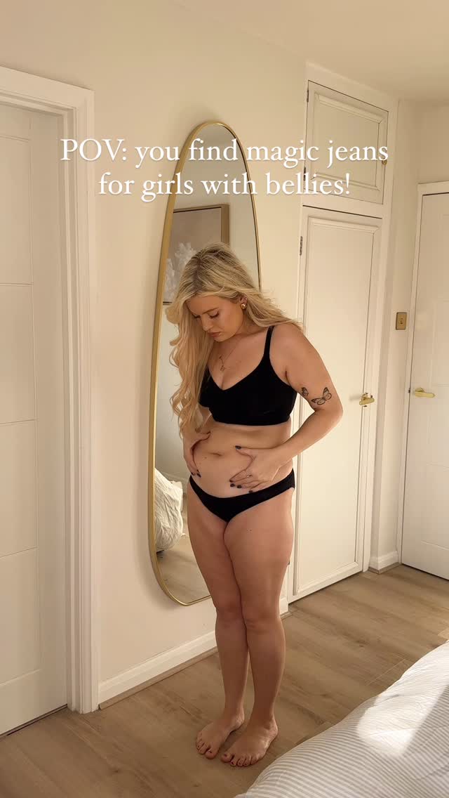 Instagram post by @hannah_briggs for In The Style. Caption reads: Calling my girls with soft round bellies! ✨ Do you....