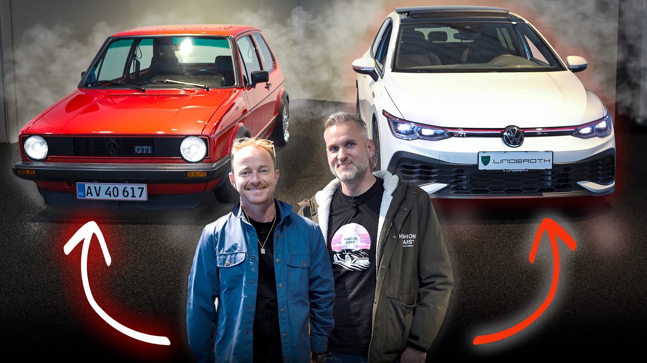 YouTube post by @HighOnCars for Scania Group. Caption reads: Den første GTI! Vi har været ude at rulle en tur i....