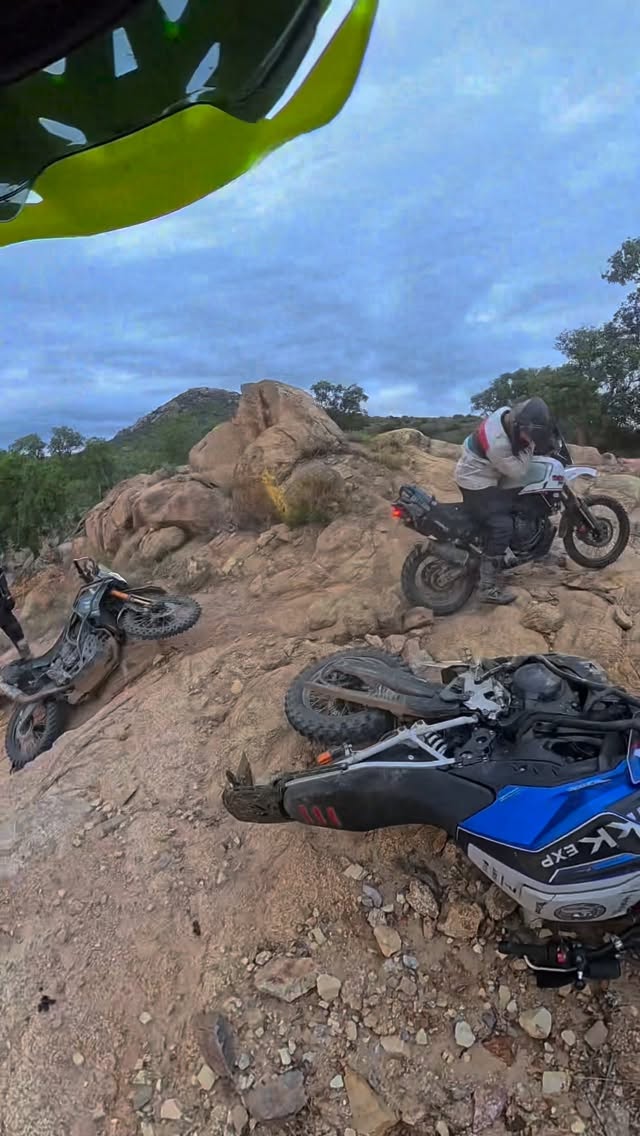 Instagram post by @endurak666_ for HJC Helmets. Caption reads: Riding with a friends a technical stuff its better....
