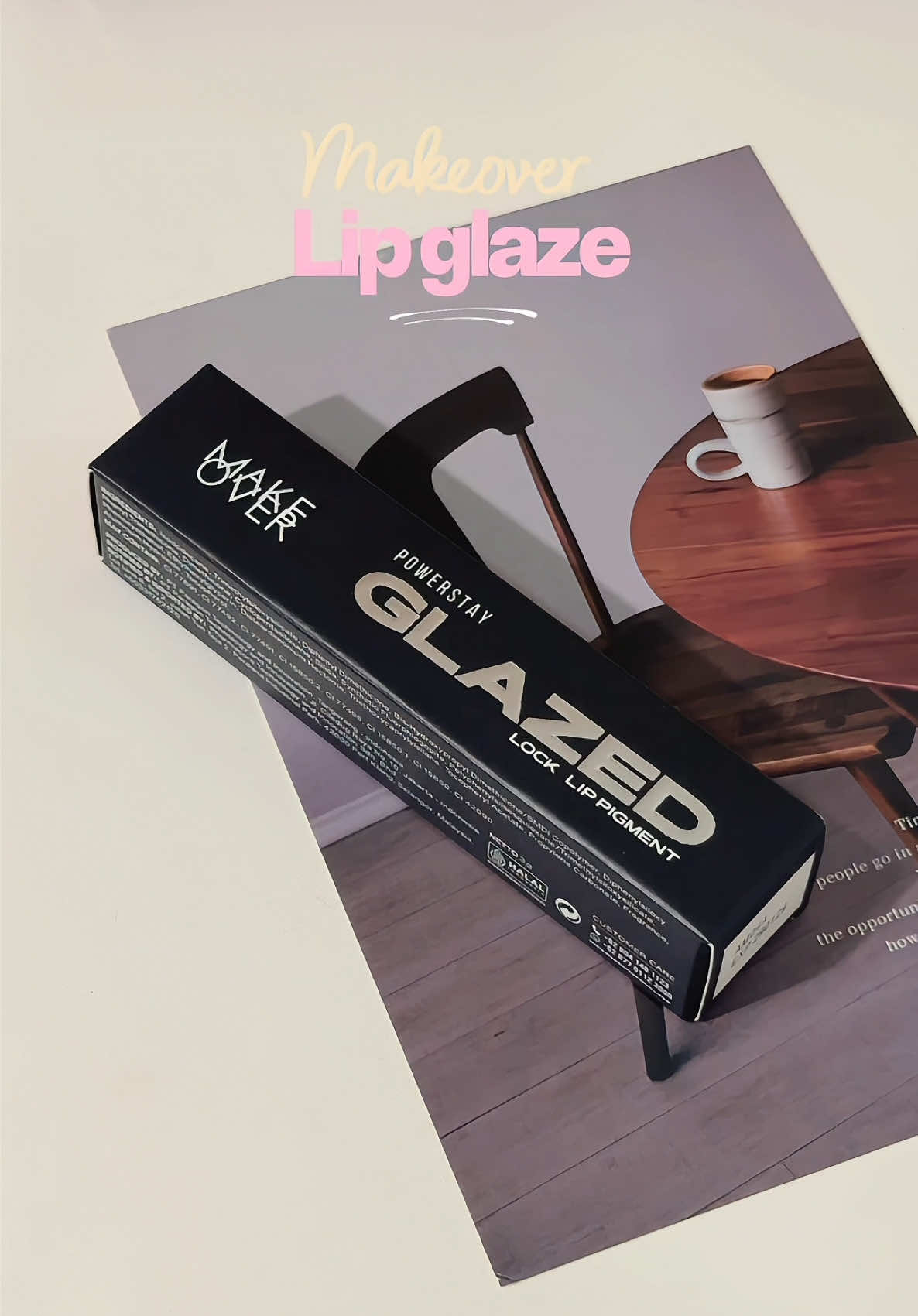 TikTok post by @aneesadeela_ for Make Over. Caption reads: @Make Over Official #lipglaze #locklippigment....