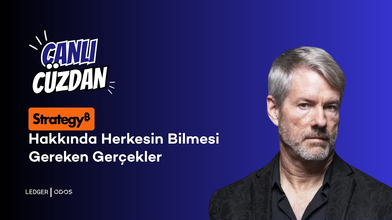 YouTube post by @EfeBulduk for Ledger. Caption reads: Bitcoin Crash Scenario. Will Strategy Flood Its....