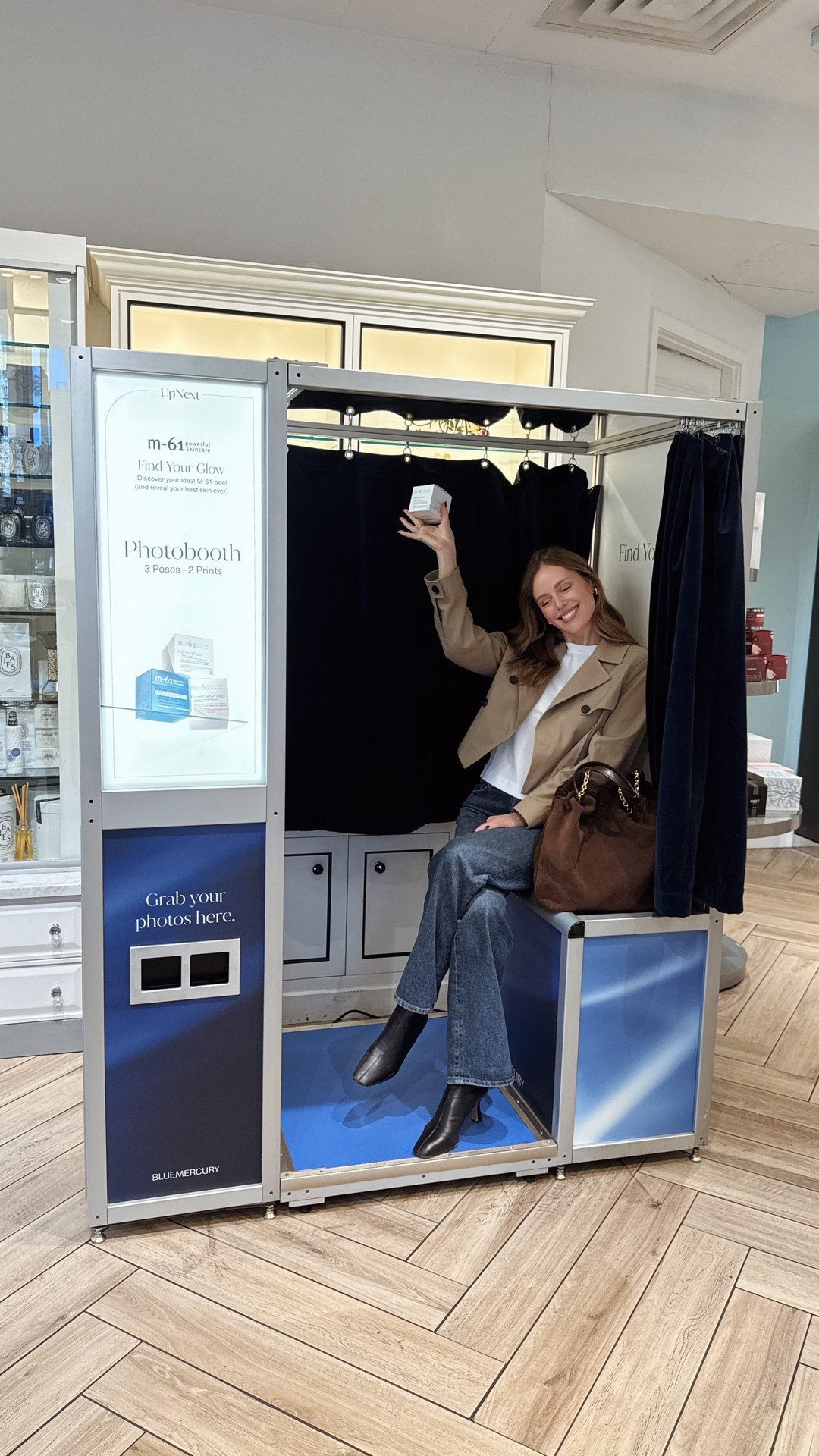 Instagram post by @charlottebridgeman for Bluemercury. Caption reads: Stop by @bluemercury from Oct 2 - 5 and experience....