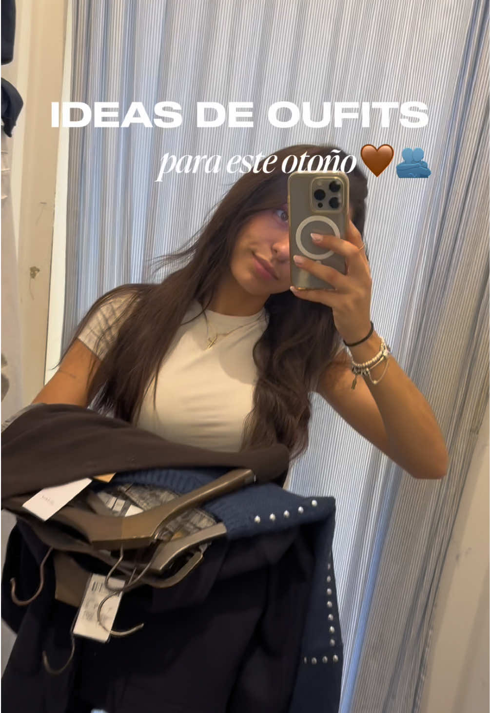 TikTok post by @laameery_1 for Subdued. Caption reads: 3 ideas de outfit para este otoño 🤎🫂🤍 @Subdued ....