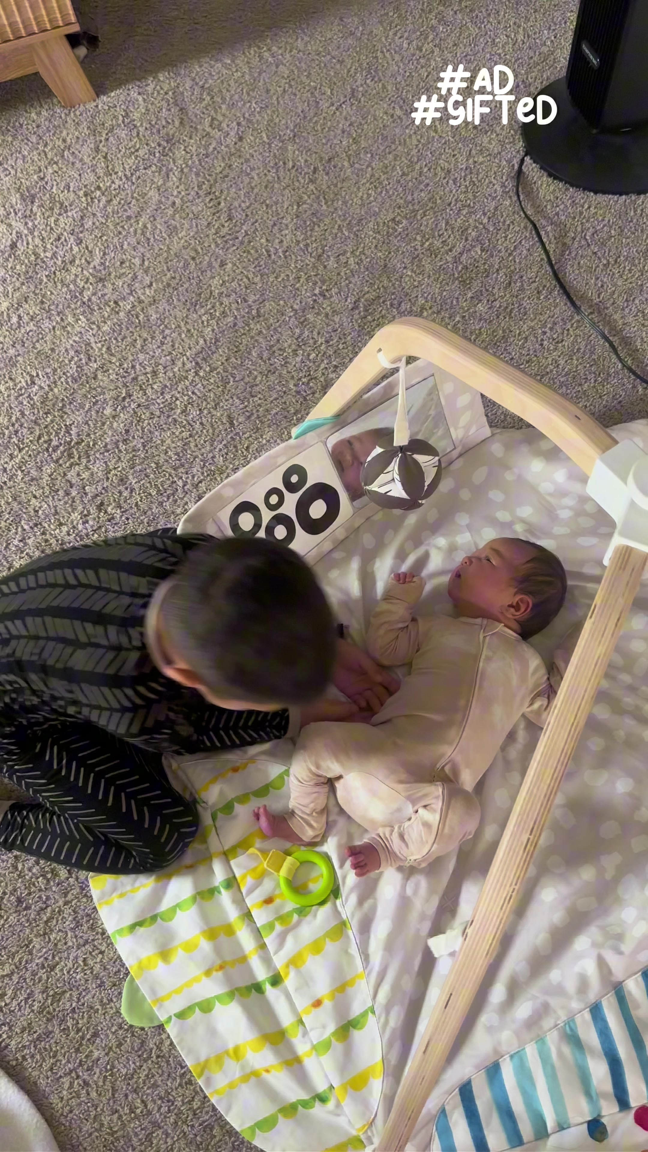 TikTok post by @aubreyaleena for Bombi Gear. Caption reads: My favorite double stroller by @Bombi Gear is on....