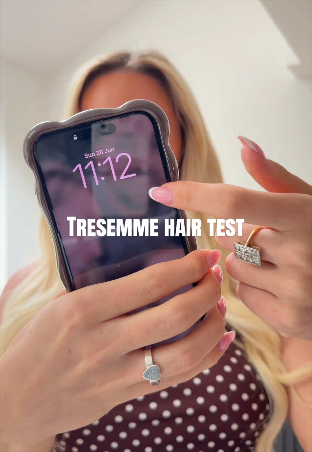 TikTok post by an influencer for TRESemmé. Caption reads: 72 hours locked in 🔒 @TRESemme #tresemme #hair....