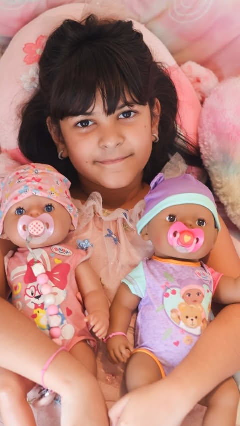 Instagram post by @ninak_official_ for Prima Toys. Caption reads: Introducing Baby born Eva With 10 lifelike....