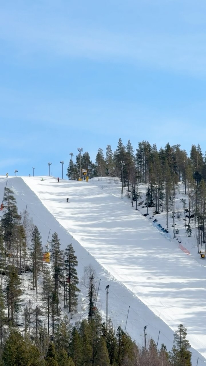 Instagram post by @worldcuplevi for Levi. Caption reads: Spring has delivered us some amazing skiing days....