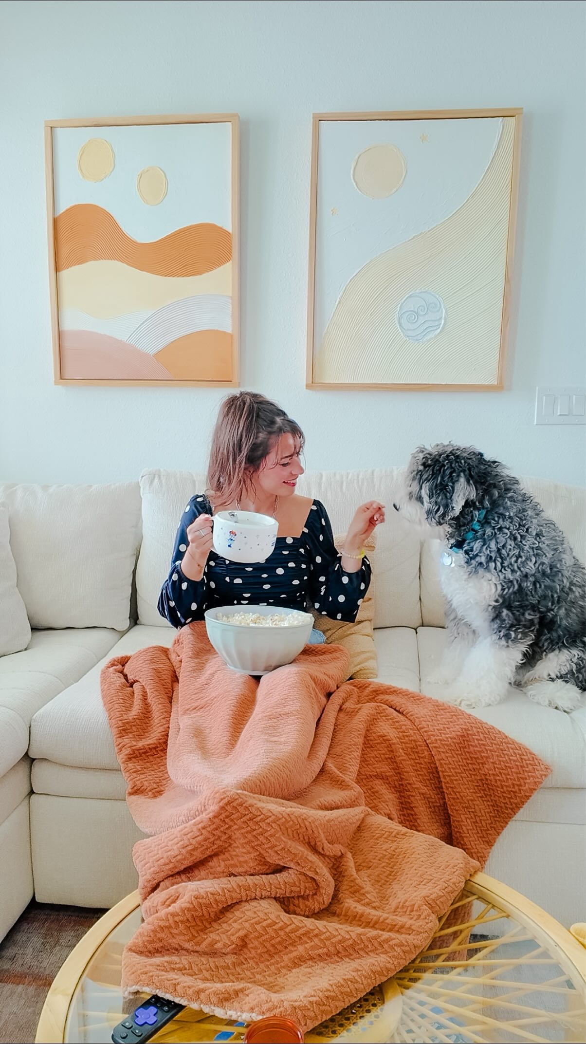 Instagram post by @magicwithmeg for Dash. Caption reads: [...] the perfect movie marathon snacks with....