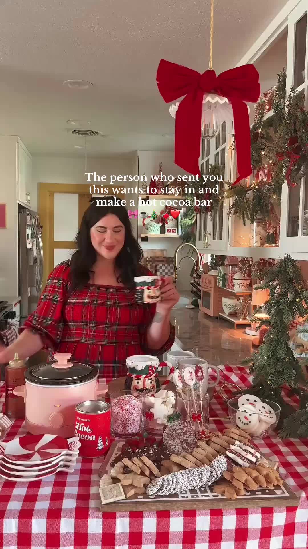 TikTok post by @flashesofstyle for World Market. Caption reads: This is your sign to have a cocoa and cookies....