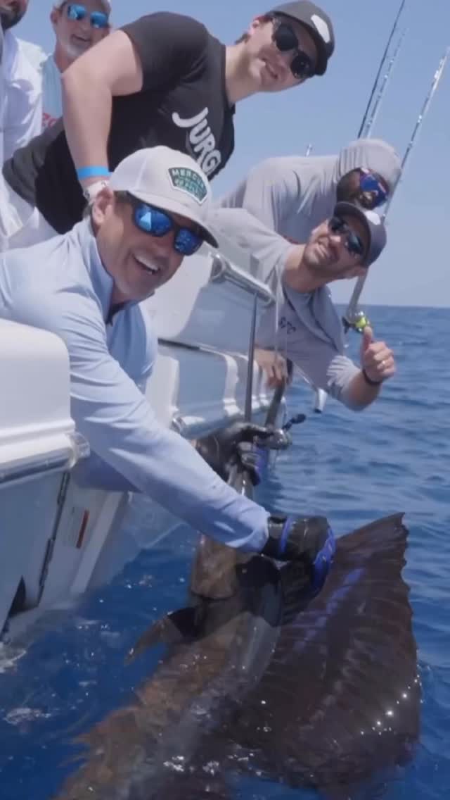 Instagram post by @petermillerfishing for Daiwa. Caption reads: This sailfish tried every move in the book to get....
