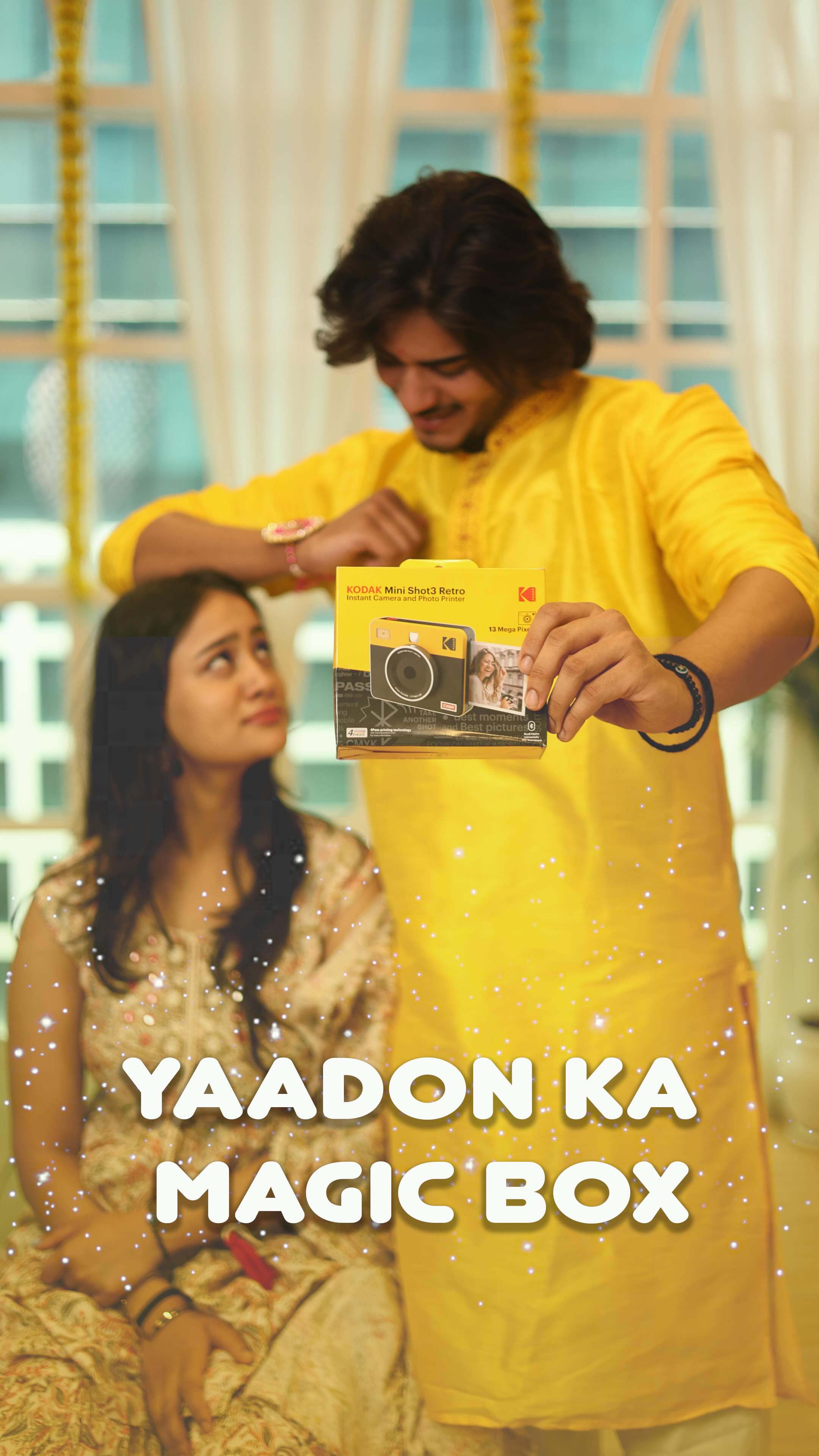 Instagram post by @nikitadistributors for Kodak Photo Printer. Caption reads: This Rakshabandhan, snap your sister with ‘Yaadon....