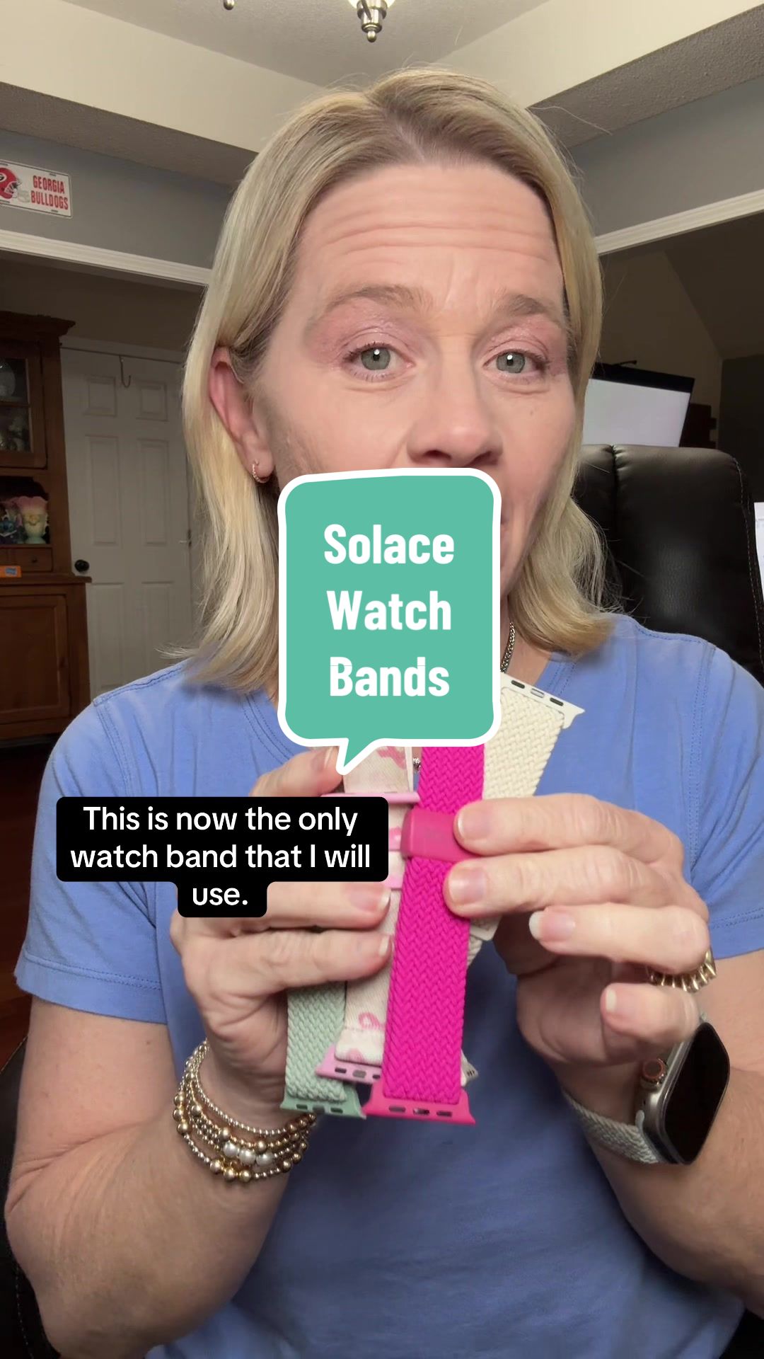 TikTok post by @gen_x_mom_72 for Solace Bands. Caption reads: I love these @Solace Bandsyhese are the only bands....