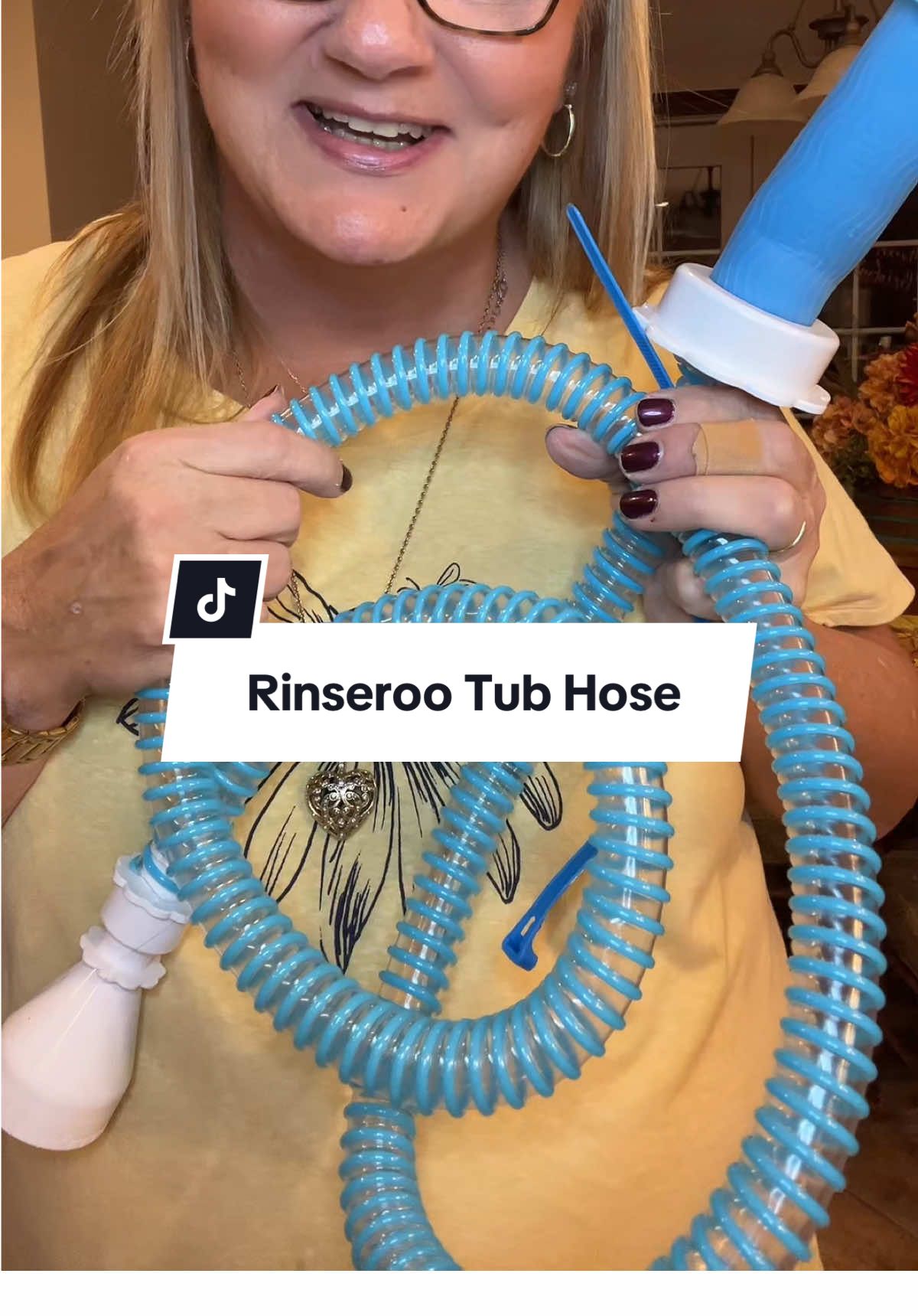 TikTok post by @treazurekat for Rinseroo. Caption reads: [...] #goldenticket #dogmoms #dogbath @Rinseroo™.