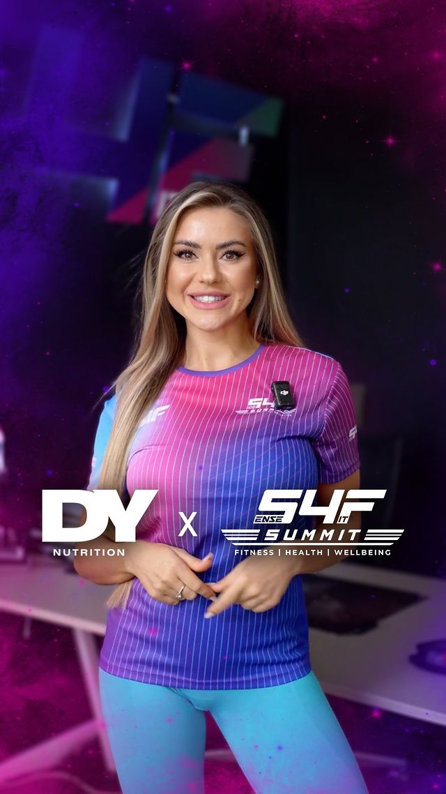 Instagram post by @sense4fitsummit for DY NutritionTM. Caption reads: @dynutrition is the official sports nutrition....