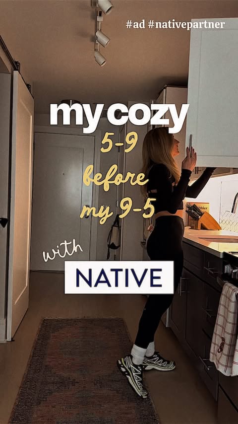 Instagram post by @eatlizabeth for Native. Caption reads: #Ad #NativePartner The secret to my cozy fall....
