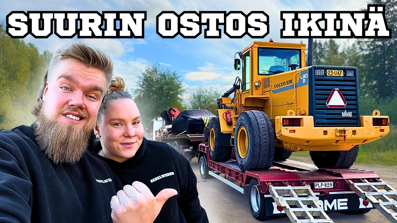 YouTube post by @rebelwerks for carVertical. Caption reads: ISO RISKI – PYÖRÄKONE KONKURSSIHUUTOKAUPASTA....