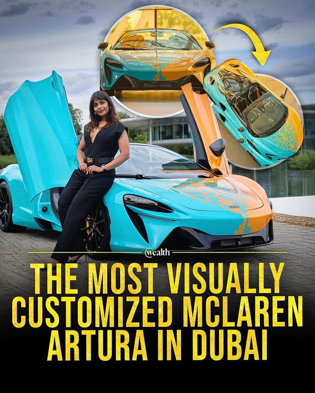 Instagram post by @wealth for McLaren. Caption reads: This one-of-one McLaren Artura is the most....