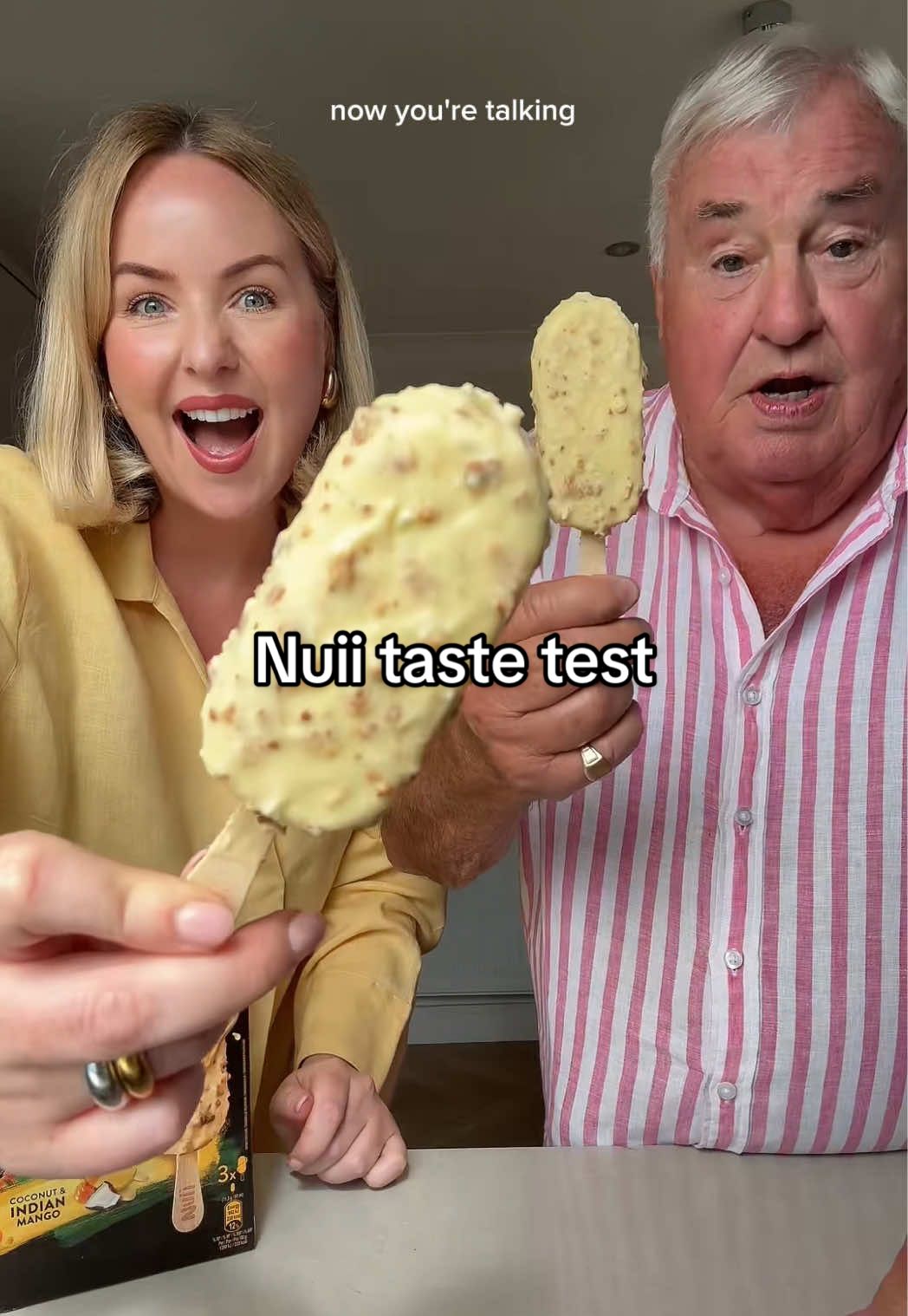 TikTok post by @kate_keo for Nuii Icecream. Caption reads: ad let’s taste some of the @NUII Ice Cream....