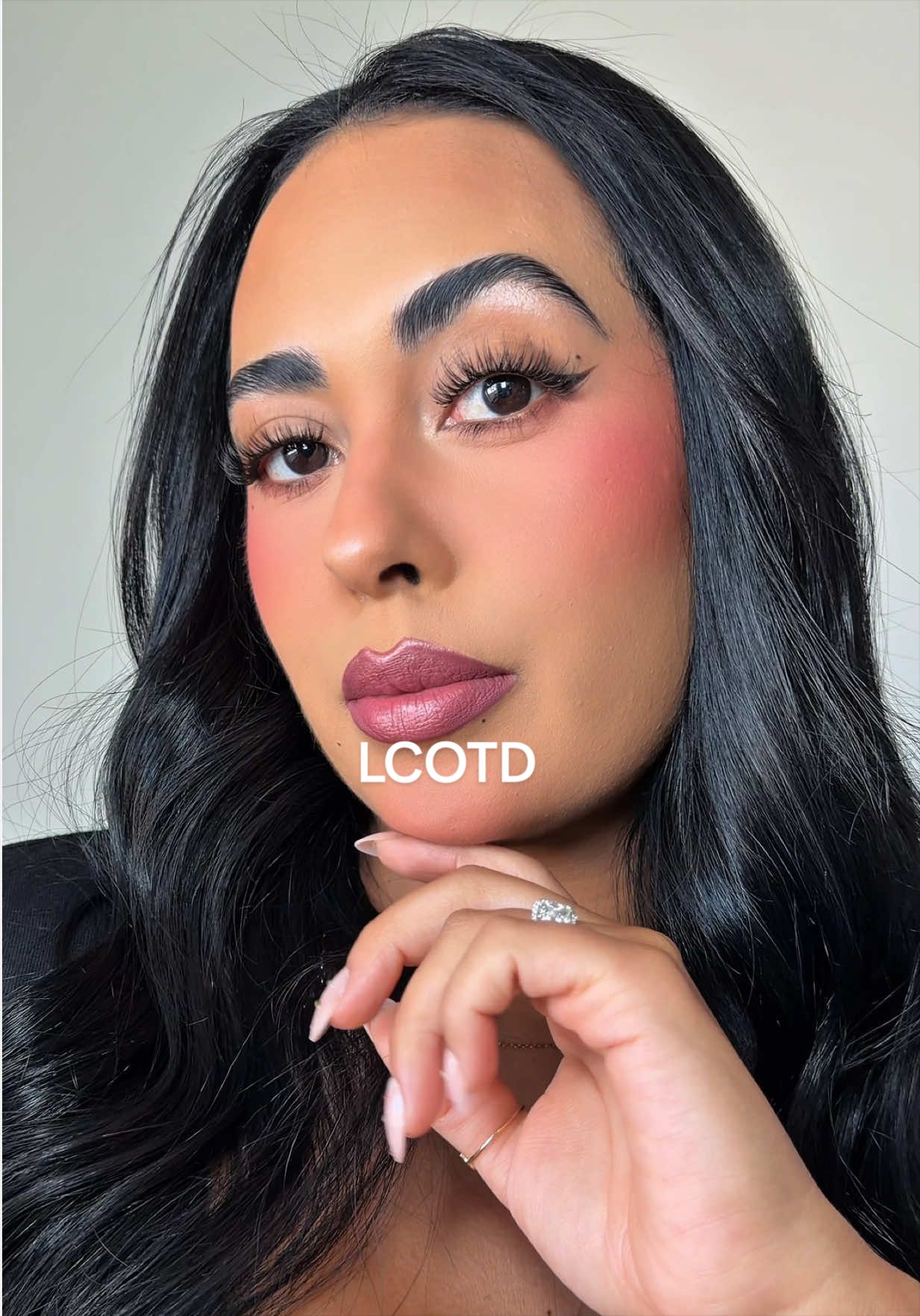 TikTok post by @angiely.goodman for Kara Beauty. Caption reads: [...] #lipcombos #mauve #liptutorial @Kara Beauty....