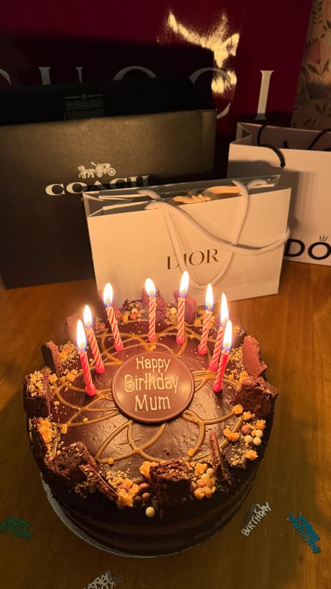 Instagram post by @gemmasummer_ for Cutter & Squidge. Caption reads: Celebrating my mums birthday with this GOREGOUS....