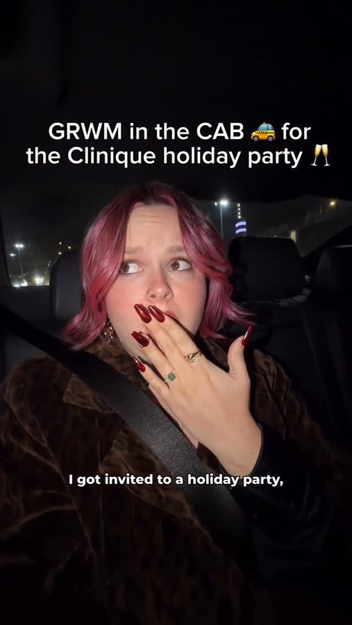 Instagram post by @hydrationceo for Clinique. Caption reads: #UltaBeautyPartner Glammed and holiday-party ready....