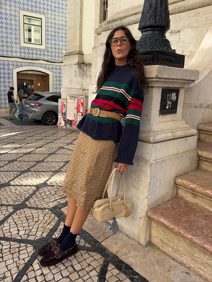 Instagram post by an influencer for J.Crew. Caption reads: [...] in my favorite rollneck. #injcrew.